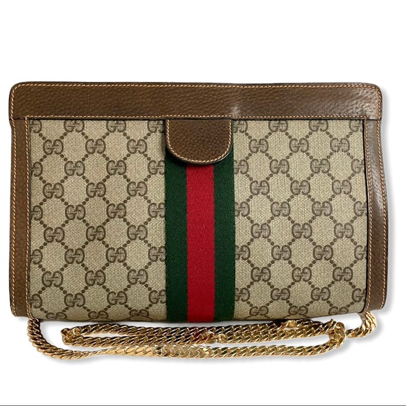Gucci Handbags - Gucci Web Clutch Crossbody bag